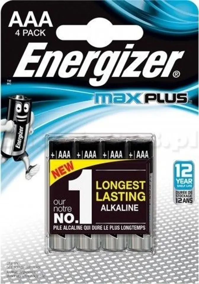 ⁨ENERGIZER BATERIA MAX PLUS AAA LR03, 4 ECO⁩ w sklepie Wasserman.eu