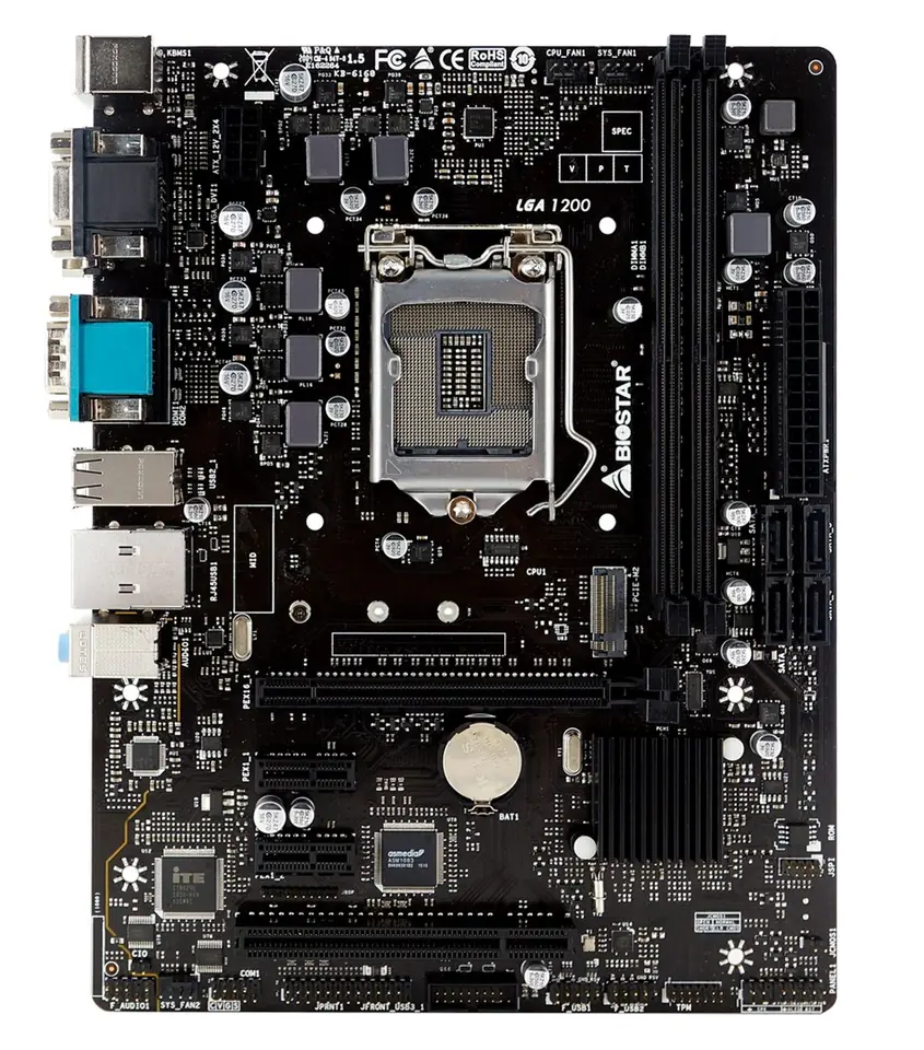 ⁨Biostar H410MHG motherboard Intel H410 LGA 1200 (Socket H5) micro ATX⁩ at Wasserman.eu