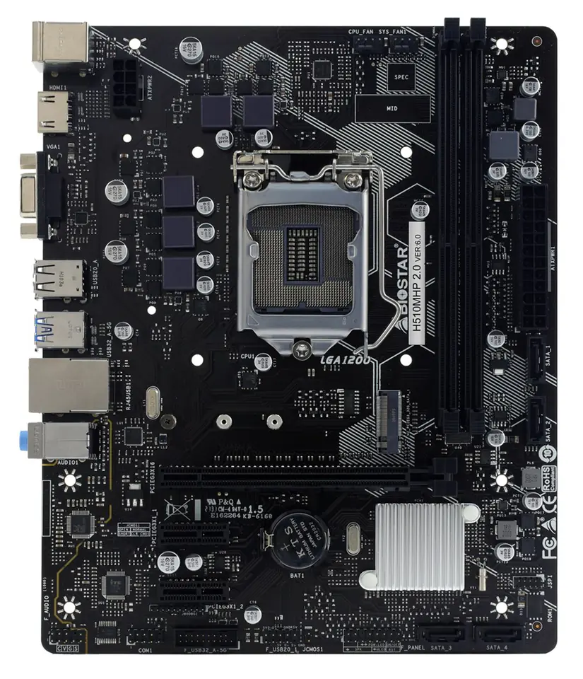 ⁨Biostar H510MHP 2.0 motherboard Intel H510 LGA 1200 (Socket H5) micro ATX⁩ at Wasserman.eu