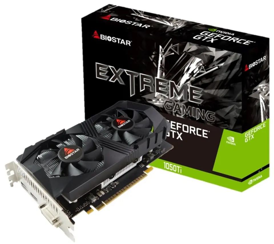 ⁨Biostar VN1055TF41 graphics card NVIDIA GeForce GTX 1050 Ti 4 GB GDDR5⁩ at Wasserman.eu