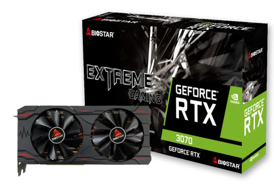 ⁨Biostar VN3706RM82 graphics card NVIDIA GeForce RTX 3070 8 GB GDDR6⁩ at Wasserman.eu