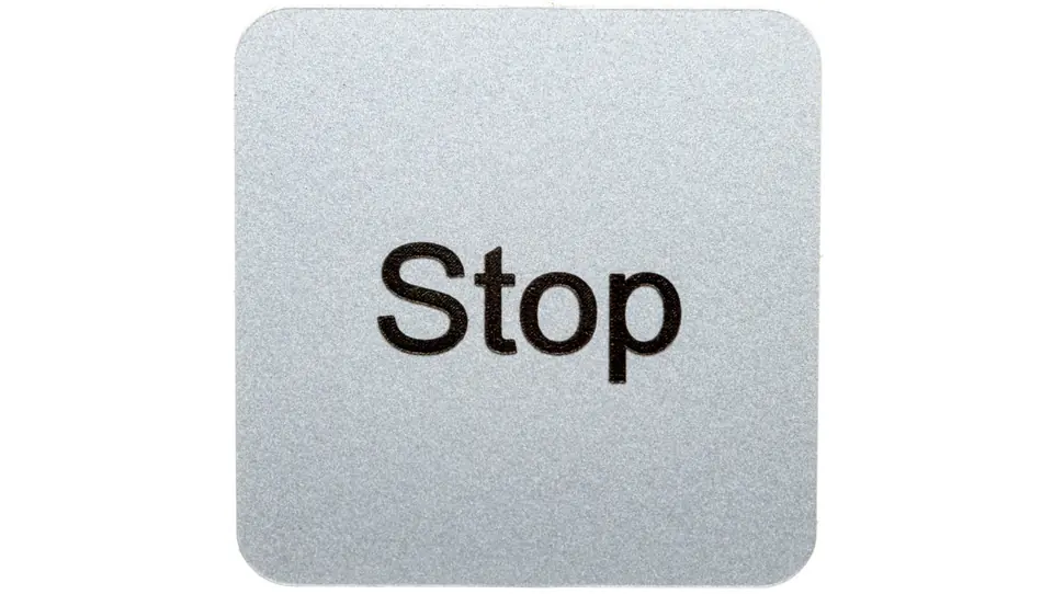 Etykieta opisowa samoprzylepna do kaset 22x22mm srebrna /STOP/ Sirius ACT 3SU1900-0AF81-0DS0 w sklepie Wasserman.eu
