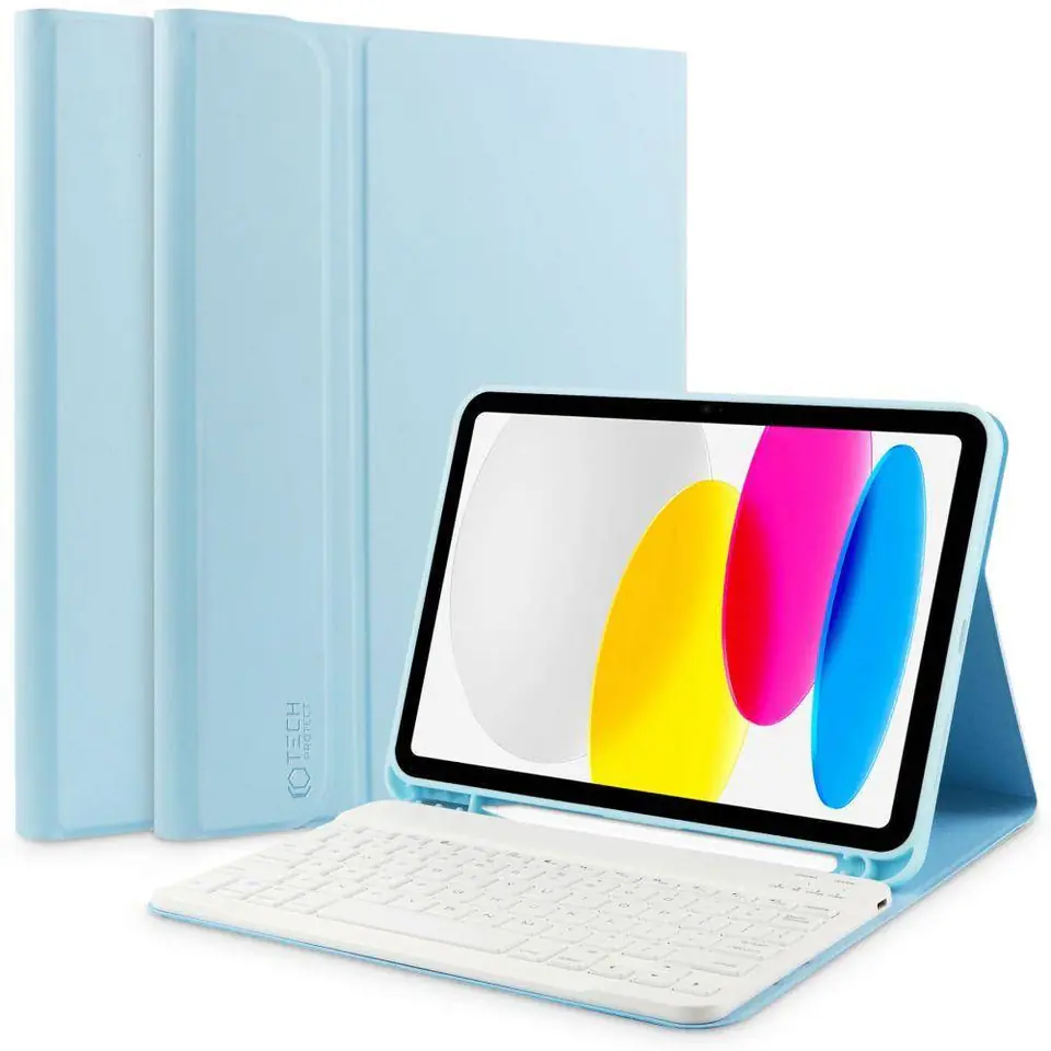 ⁨Etui APPLE IPAD 10.9 (10gen) Tech-Protect SC Pen + Keyboard jasnoniebieskie⁩ w sklepie Wasserman.eu