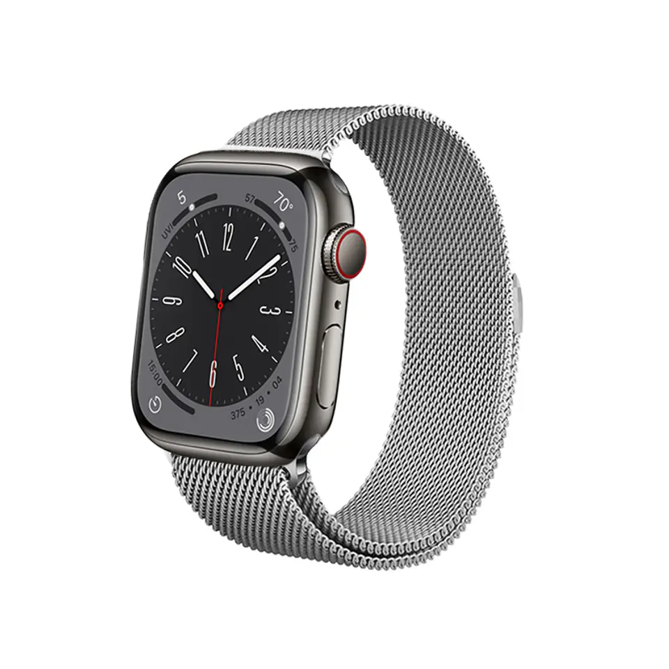 ⁨Crong Milano Steel - Pasek ze stali nierdzewnej do Apple Watch 38/40/41/42 mm (srebrny)⁩ w sklepie Wasserman.eu