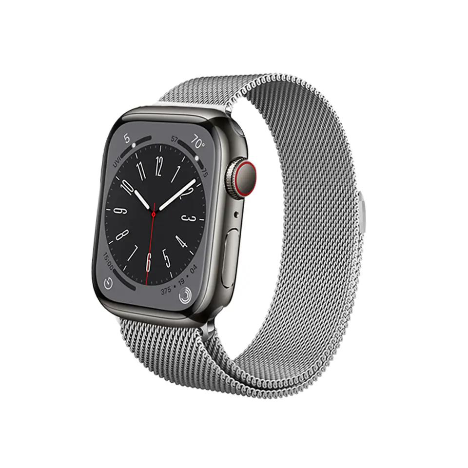 ⁨Crong Milano Steel - Stainless Steel Strap for Apple Watch 42/44/45 mm (Silver)⁩ at Wasserman.eu