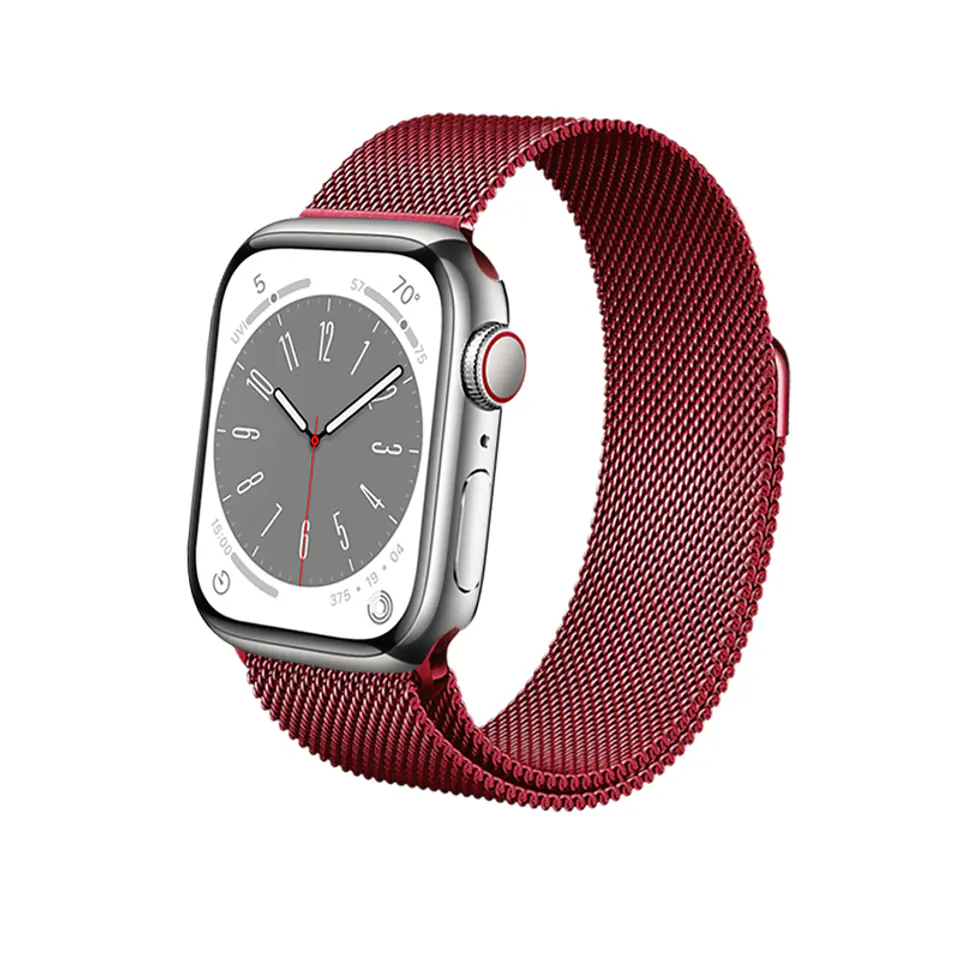 ⁨Crong Milano Steel - Stainless Steel Strap for Apple Watch 38/40/41 mm (Red)⁩ at Wasserman.eu