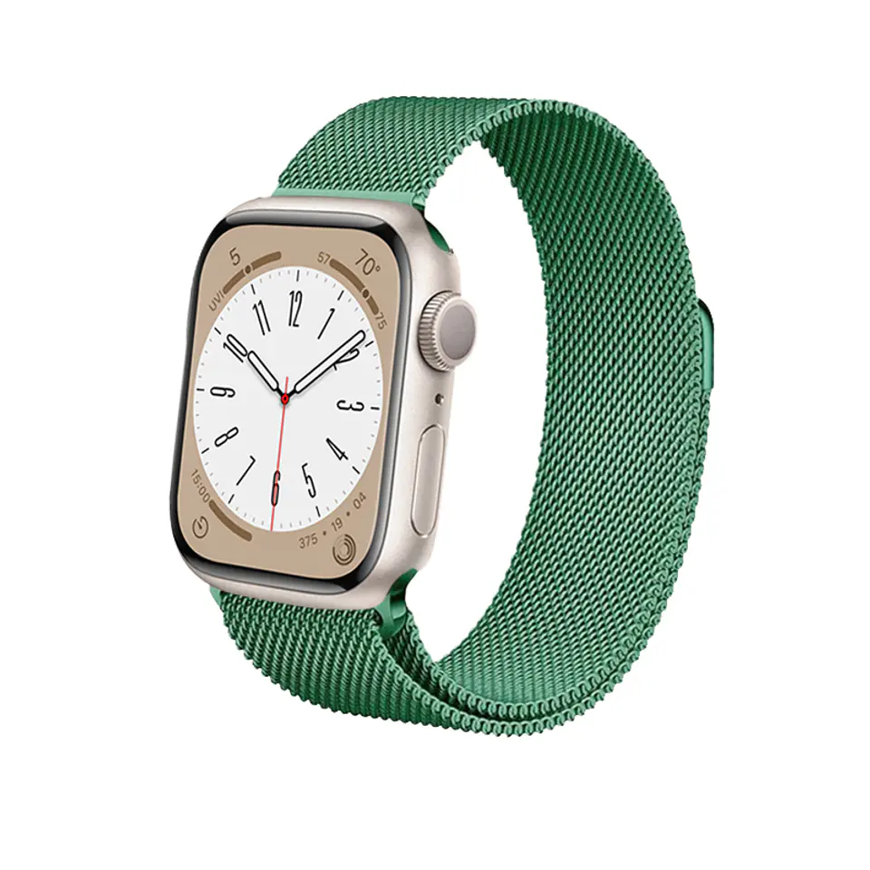 ⁨Crong Milano Steel – Pasek ze stali nierdzewnej do Apple Watch 38/40/41 mm (zielony)⁩ w sklepie Wasserman.eu