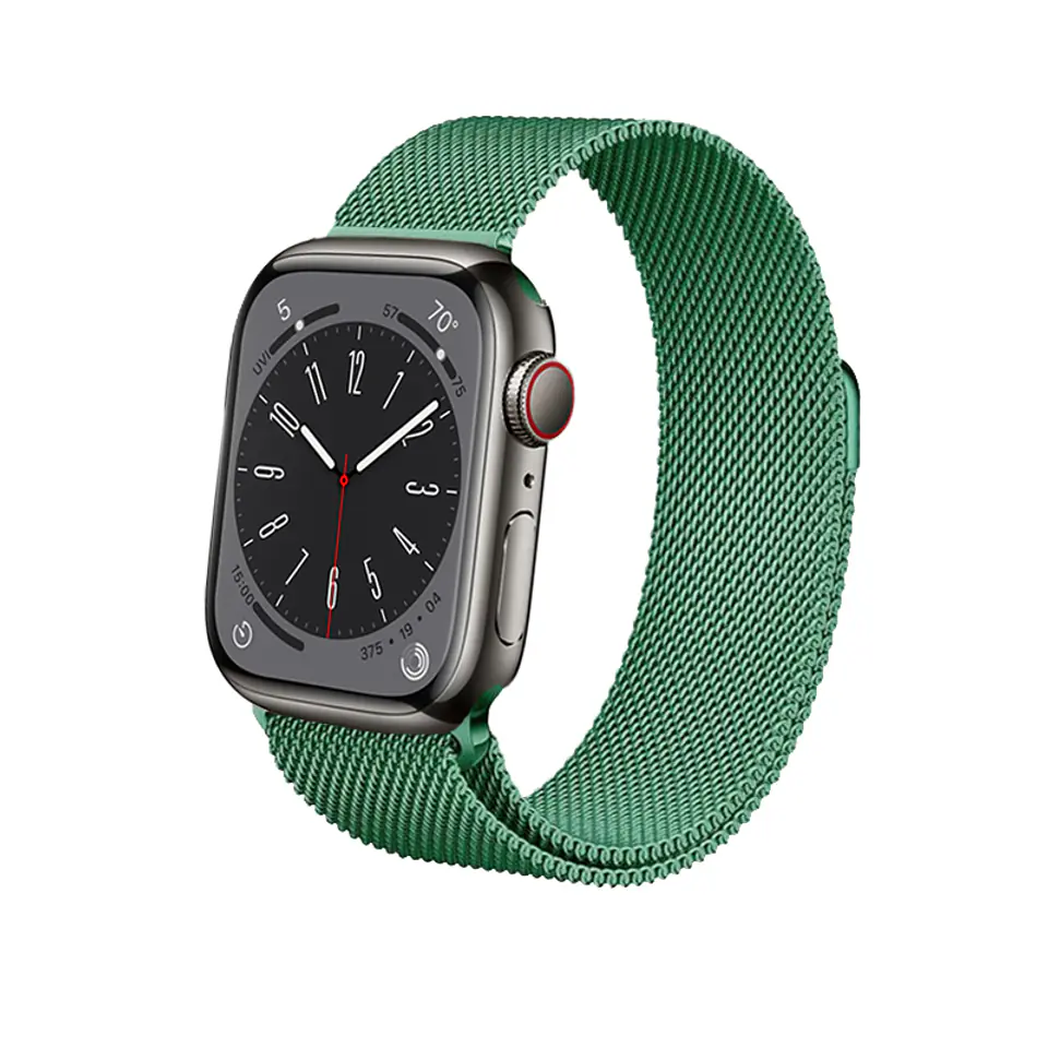 ⁨Crong Milano Steel – Pasek ze stali nierdzewnej do Apple Watch 44/45/46/49 mm (zielony)⁩ w sklepie Wasserman.eu