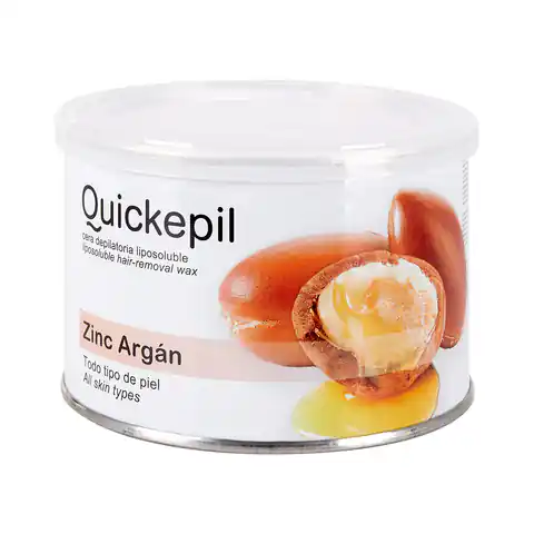 ⁨Quickepil wosk do depilacji puszka cynk-argan 400 ml⁩ w sklepie Wasserman.eu