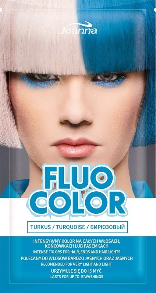 ⁨Joanna Fluo Color Szampon koloryzujący w saszetce - Turkus 35g⁩ w sklepie Wasserman.eu