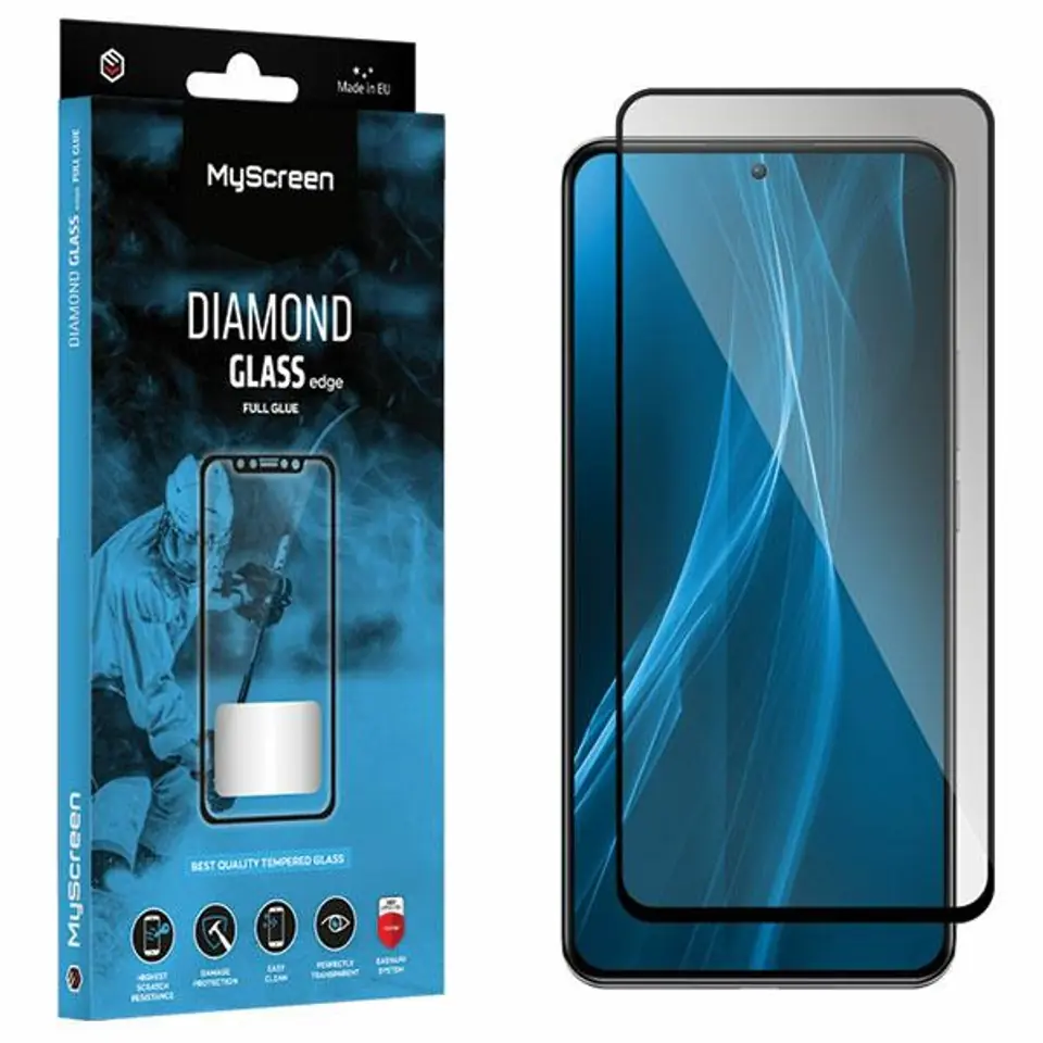 ⁨MS Diamond Glass Edge FG Oppo A98 5G czarny/black Full Glue⁩ w sklepie Wasserman.eu