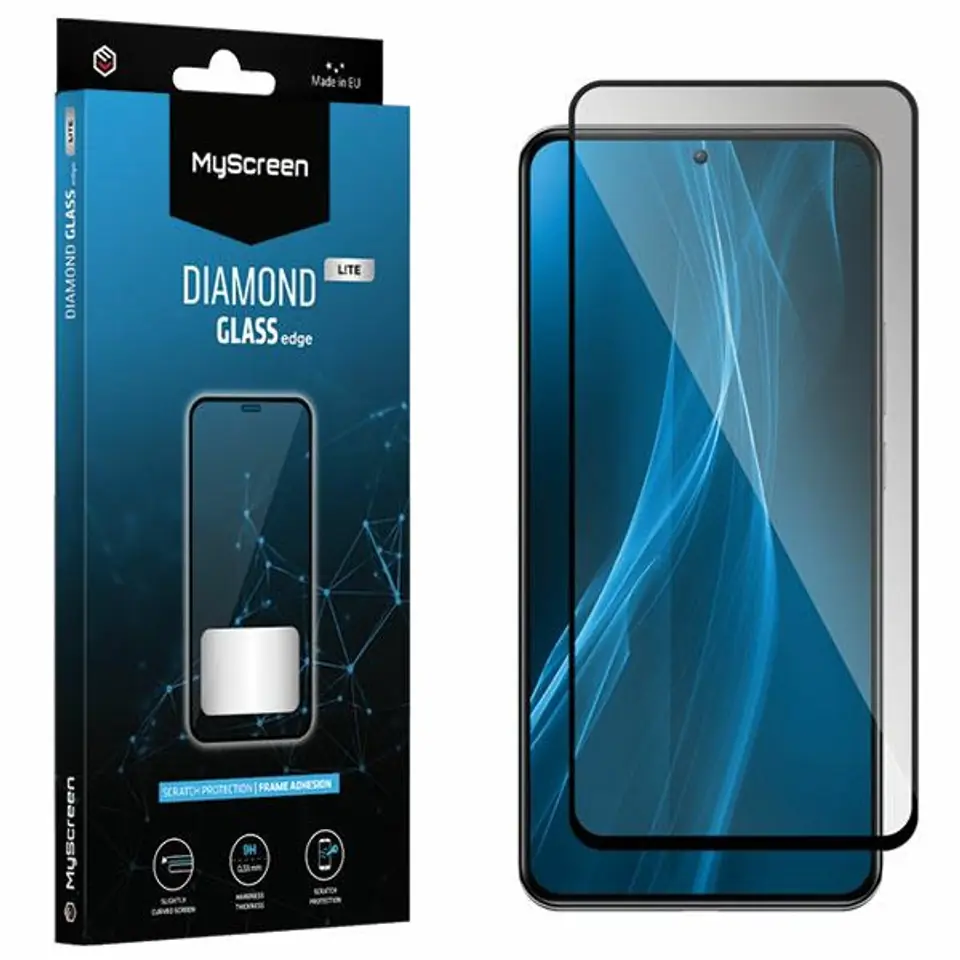 ⁨MS Diamond Glass Edge FG Xiaomi Redmi Note 12s czarny/black Full Glue⁩ w sklepie Wasserman.eu