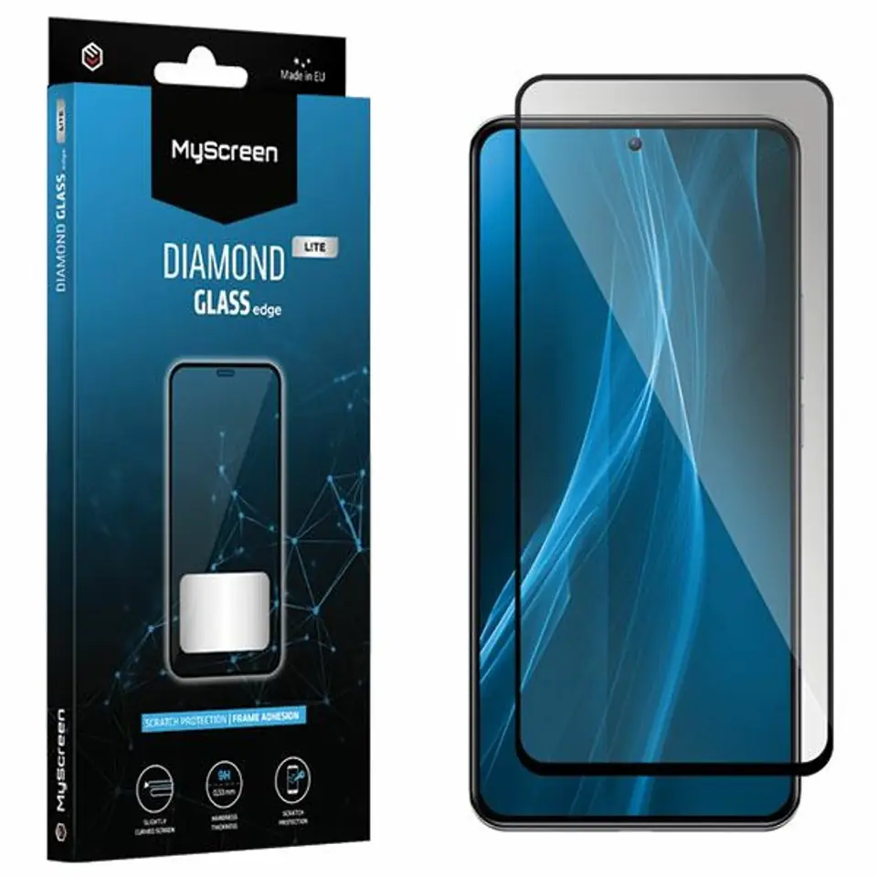 ⁨MS Diamond Glass Edge Lite FG Realme 10T 5G czarny/black Full Glue⁩ w sklepie Wasserman.eu