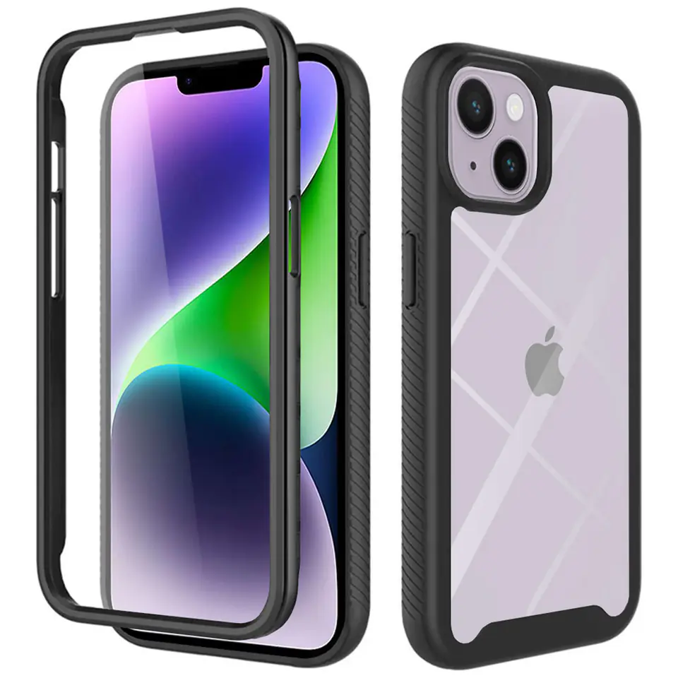 ⁨Etui pancerne Alogy Defense360 Pro + Screen Protector do Apple iPhone 14 Plus Black⁩ w sklepie Wasserman.eu