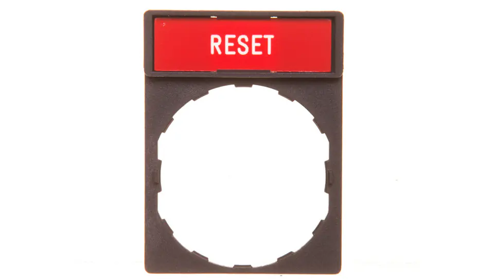⁨Label mounting frame 30x40mm, with label 8x27mm RESET ZBY2323⁩ at Wasserman.eu