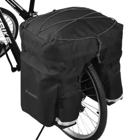 ⁨Wozinsky pojemna torba rowerowa 60 l na bagażnik (osłona przeciwdeszczowa w zestawie) czarny (WBB13BK)⁩ w sklepie Wasserman.eu