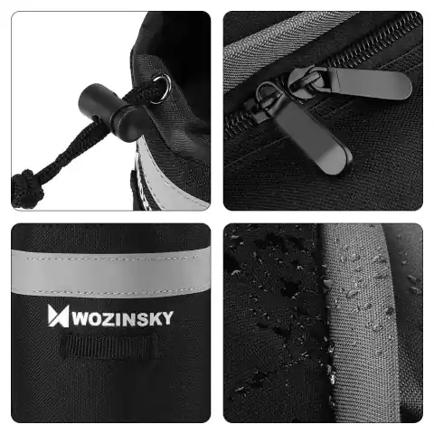 ⁨Wozinsky torba rowerowa na bagażnik z paskiem na ramię 6l czarny (WBB3BK)⁩ w sklepie Wasserman.eu