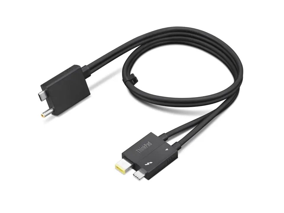 ⁨Lenovo ThinkPad Thunderbolt 4 WorkStation Dock Split Cable 4X91K16970 Czarny, 0,7 m⁩ w sklepie Wasserman.eu