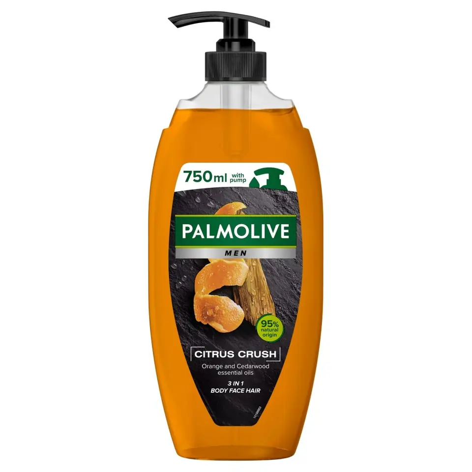 ⁨PALMOLIVE Men Żel pod prysznic 3w1 Citrus Crush - olejek pomarańczowy i drzewo cedrowe 750ml⁩ w sklepie Wasserman.eu