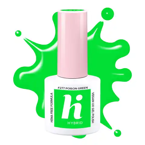 ⁨Hi Hybrid HEMA Free Lakier hybrydowy Neon #277 Poison Green 5ml⁩ w sklepie Wasserman.eu