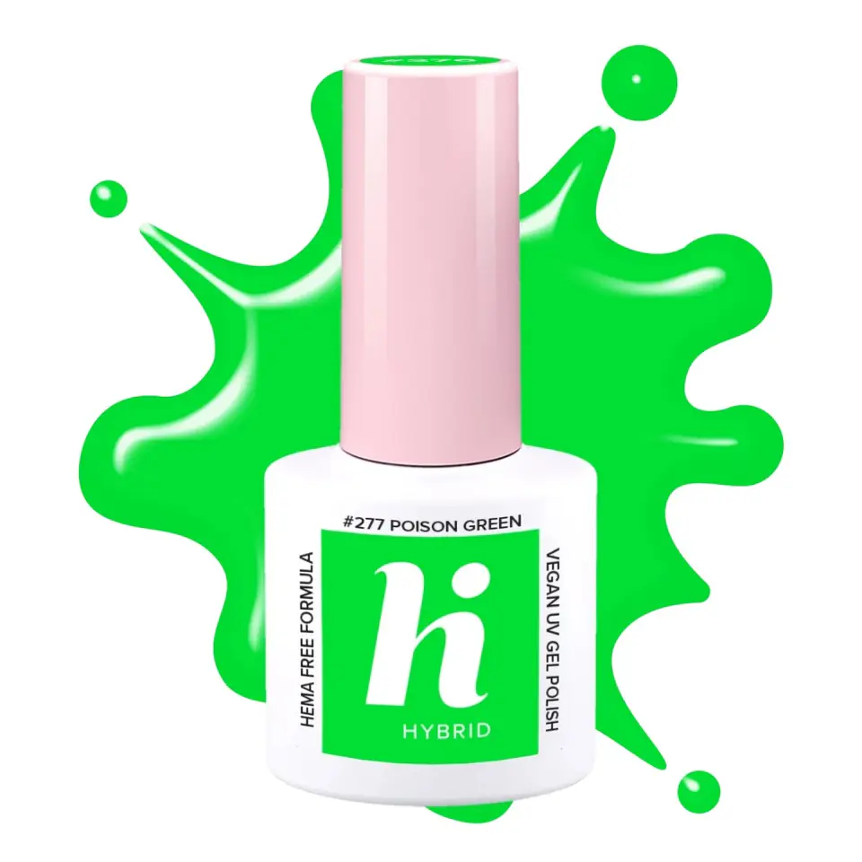 ⁨Hi Hybrid HEMA Free Lakier hybrydowy Neon #277 Poison Green 5ml⁩ w sklepie Wasserman.eu