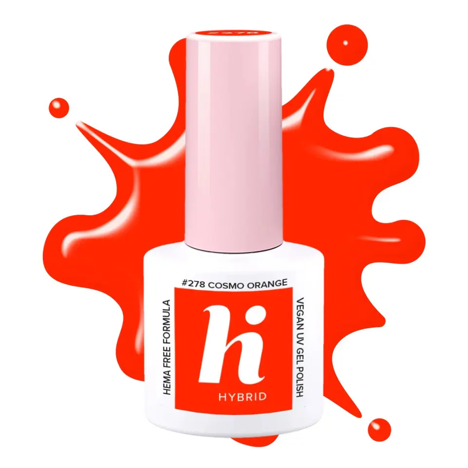 ⁨Hi Hybrid HEMA Free Lakier hybrydowy Neon #278 Cosmo Orange 5ml⁩ w sklepie Wasserman.eu