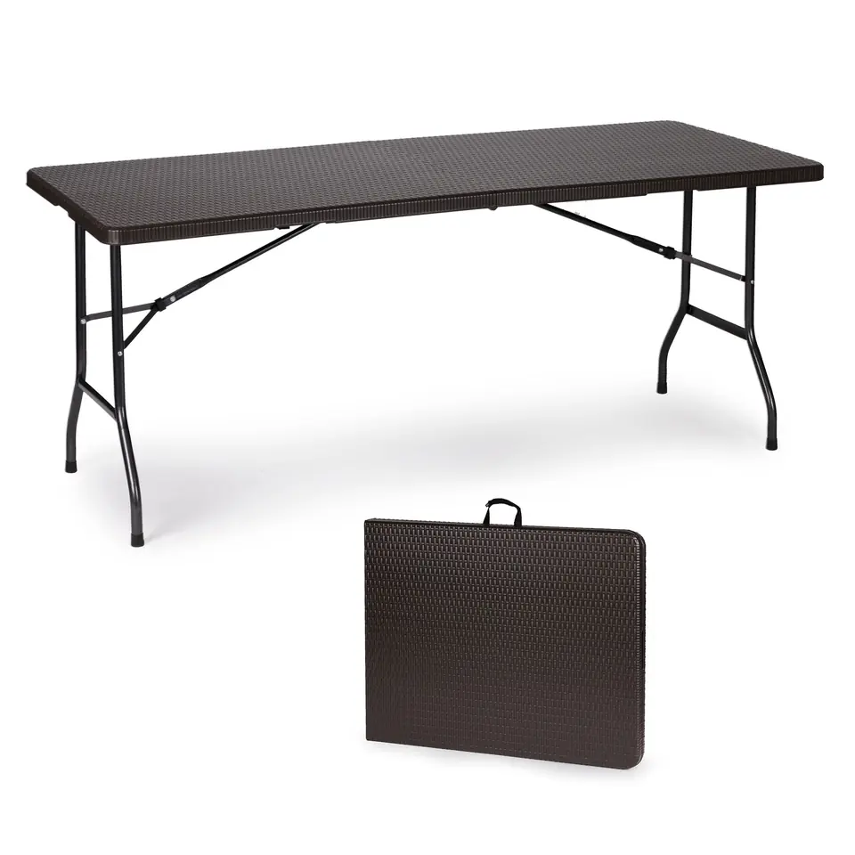 ⁨Stół cateringowy bankietowy ogrodowy składany 180 cm ratan ModernHome⁩ w sklepie Wasserman.eu