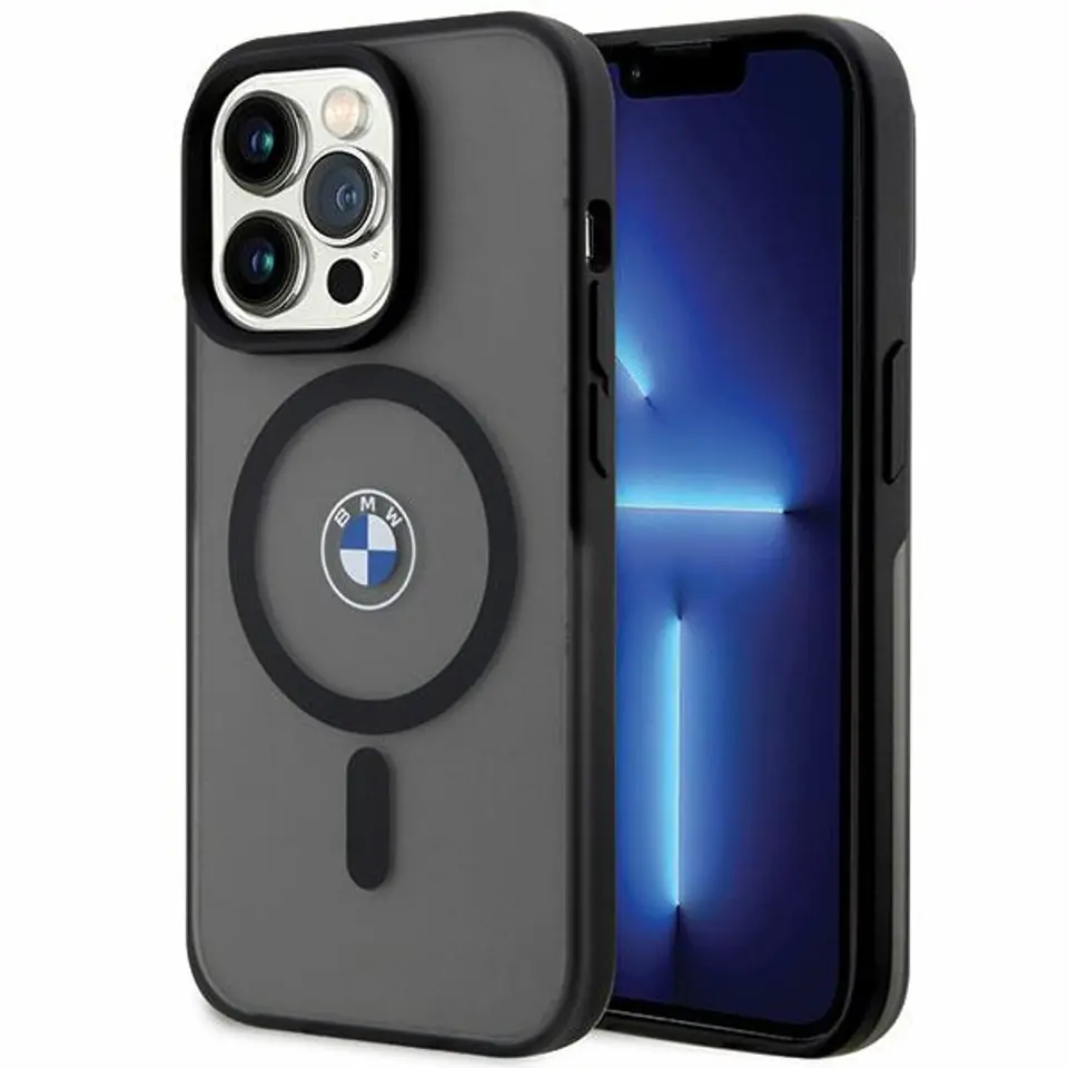 ⁨Etui BMW BMHMP14LDSLK iPhone 14 Pro 6.1" czarny/black hardcase Signature MagSafe⁩ w sklepie Wasserman.eu