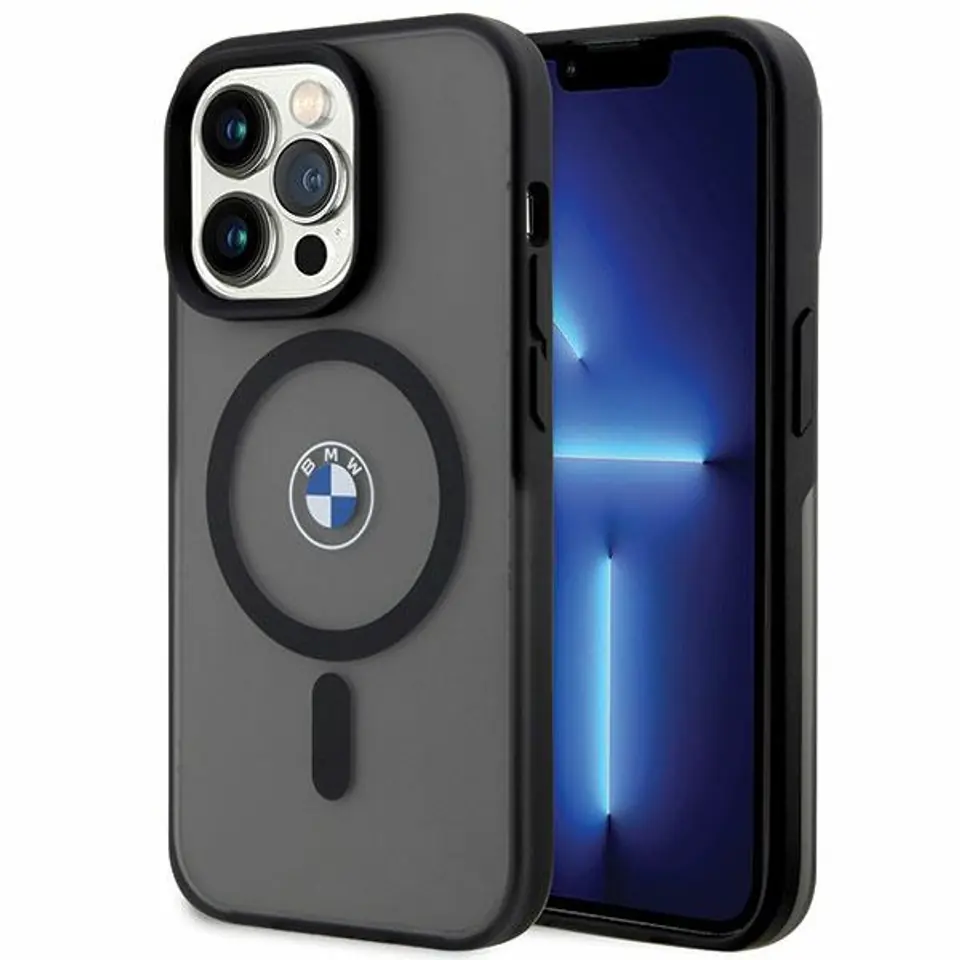 ⁨Etui BMW BMHMP14XDSLK iPhone 14 Pro Max 6.7" czarny/black hardcase Signature MagSafe⁩ w sklepie Wasserman.eu