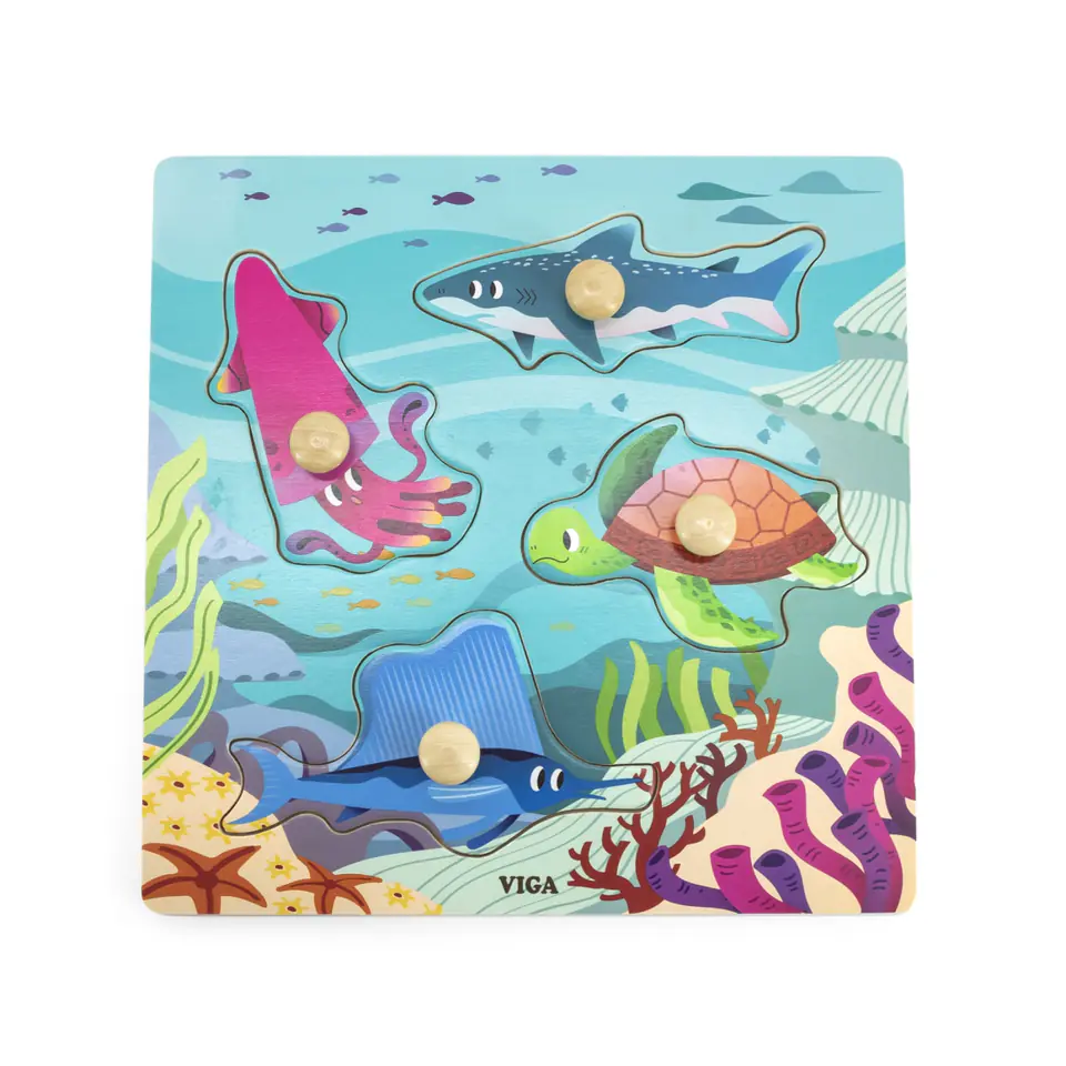 Viga 44594 Puzzle z uchwytami - Zwierzęta Morskie w sklepie Wasserman.eu