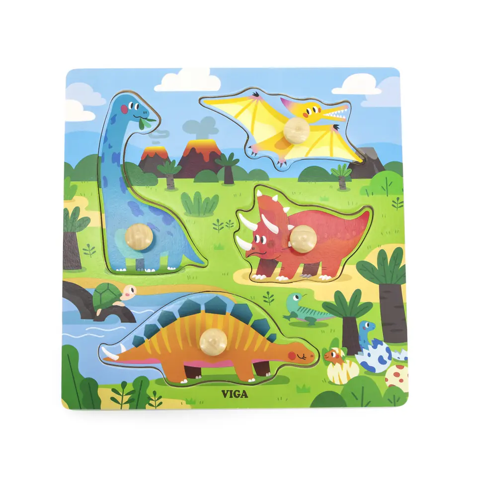 Viga 44596 Puzzle z uchwytami - Dinozaury w sklepie Wasserman.eu