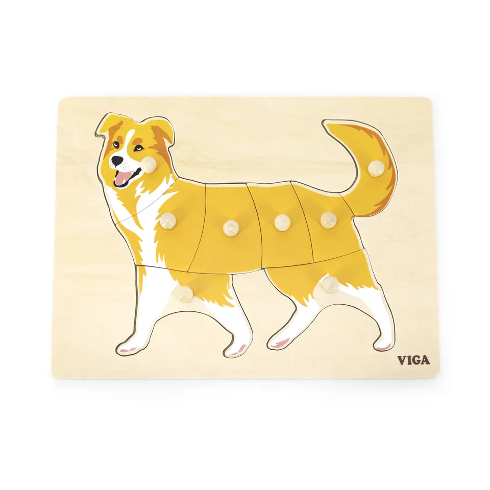 Viga 44611 Puzzle na podkładce z uchwytami - Pies w sklepie Wasserman.eu
