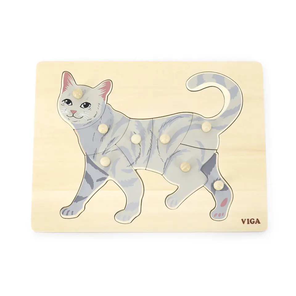 Viga 44612 Puzzle na podkładce z uchwytami - Kot w sklepie Wasserman.eu