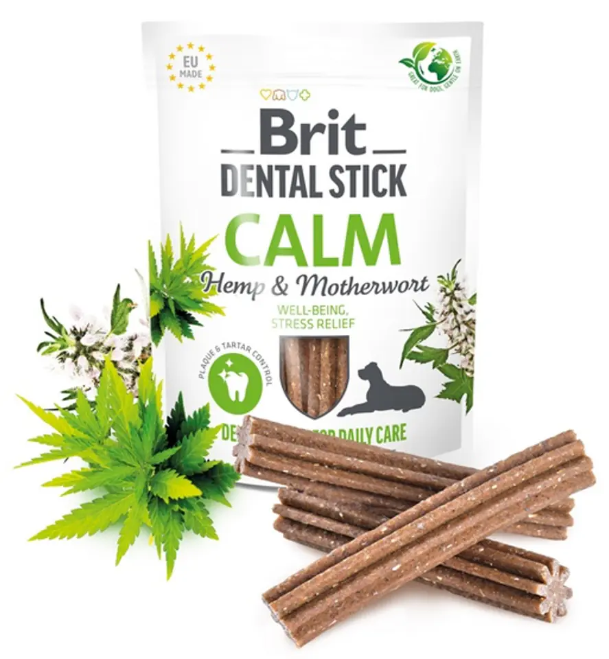 ⁨Brit Dental Stick Calm Hemp & Motherwort 251g⁩ w sklepie Wasserman.eu