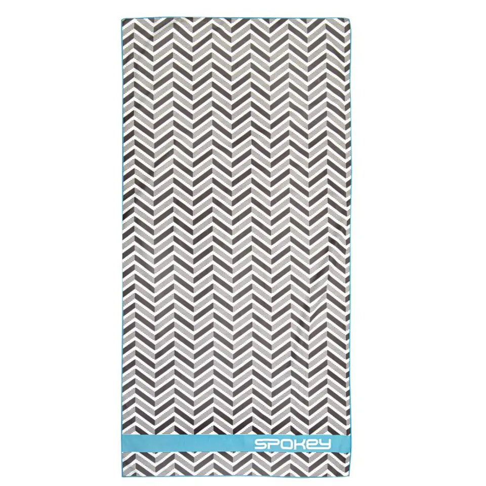 ⁨Ręcznik Spokey szybkoschnący Zigzag (kolor Biały. Czarny, rozmiar N/A)⁩ w sklepie Wasserman.eu