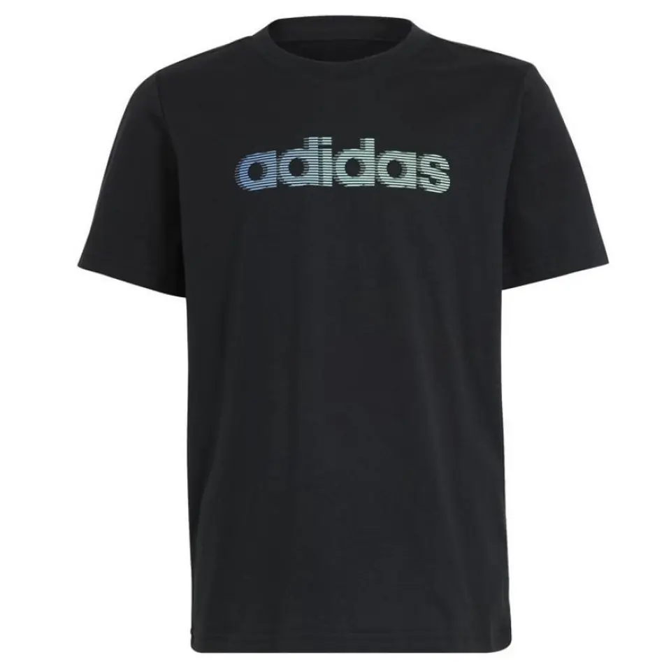 ⁨Koszulka adidas Lin GT Tee Jr (kolor Czarny, rozmiar 128 cm)⁩ w sklepie Wasserman.eu