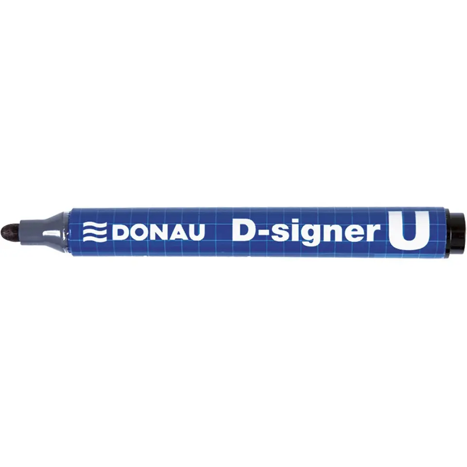 ⁨Marker permanentny D-SIGNER U czarny okrągła koncówka 2-4mm 737100 1-01PL DONAU⁩ w sklepie Wasserman.eu