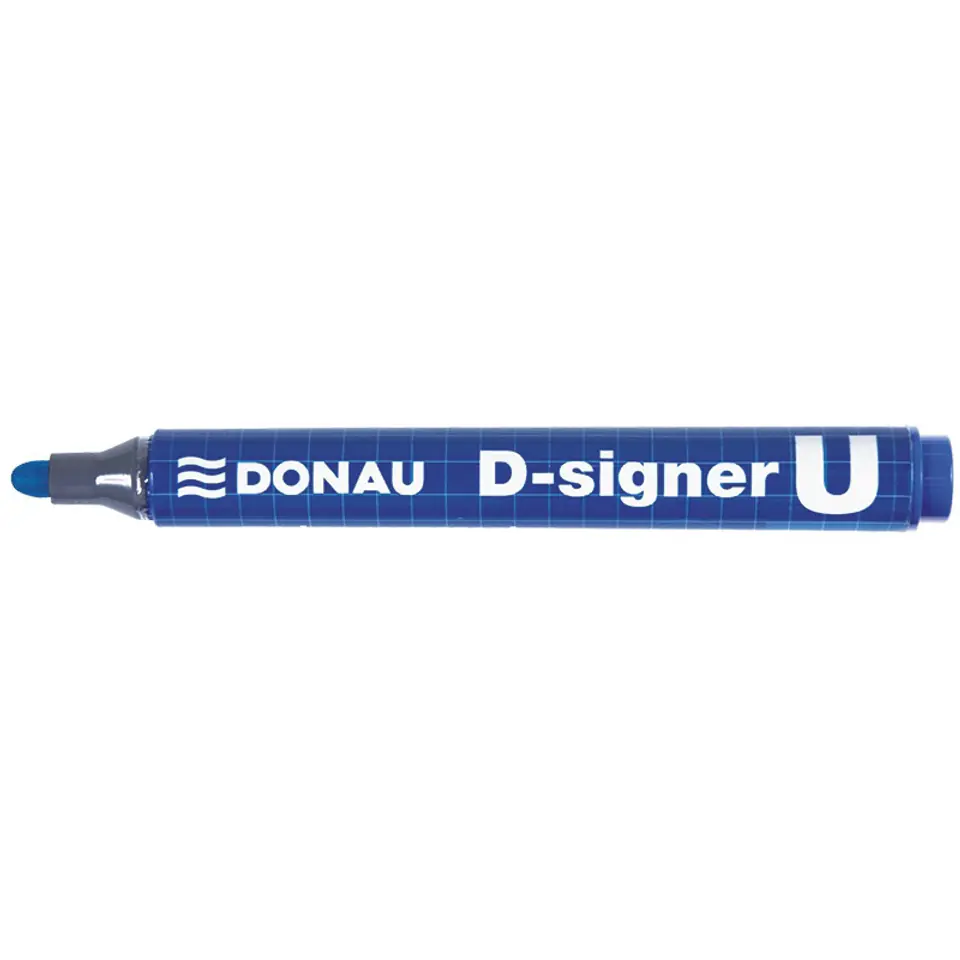 ⁨Marker permanentny D-SIGNER U niebieski okrągła koncówka 2-4mm 7371001-10PL DONAU⁩ w sklepie Wasserman.eu