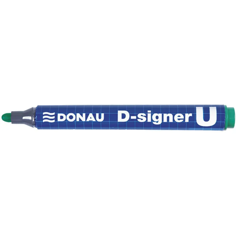 ⁨Marker permanentny D-SIGNER U zielony okrągła koncówka 2-4mm 7371001-06PL DONAU⁩ w sklepie Wasserman.eu