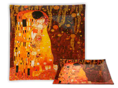 ⁨Talerz dekoracyjny - Pocałunek - Klimt - 30x30cm⁩ w sklepie Wasserman.eu