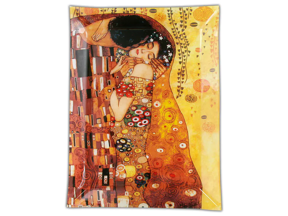 ⁨Talerz dekoracyjny - G.Klimt, Pocałunek (CARMANI) 32x24cm⁩ w sklepie Wasserman.eu
