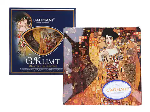 ⁨Talerz dekoracyjny - G. Klimt, Adela 13x13cm⁩ w sklepie Wasserman.eu