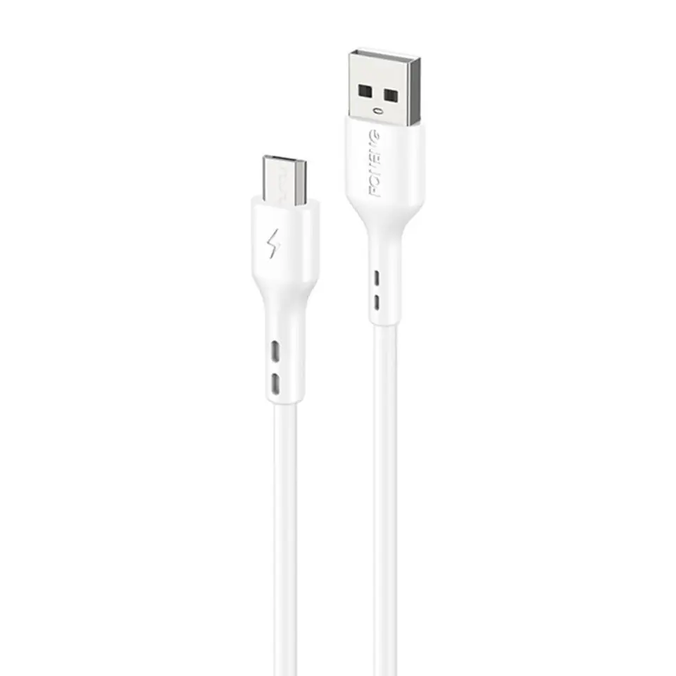 ⁨Kabel USB do Micro USB Foneng X36, 2.4A, 1m (biały)⁩ w sklepie Wasserman.eu