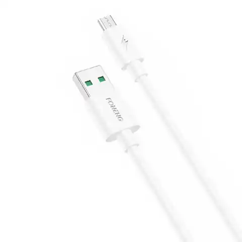 ⁨Kabel USB do Micro USB Foneng X67, 5A, 1m (biały)⁩ w sklepie Wasserman.eu