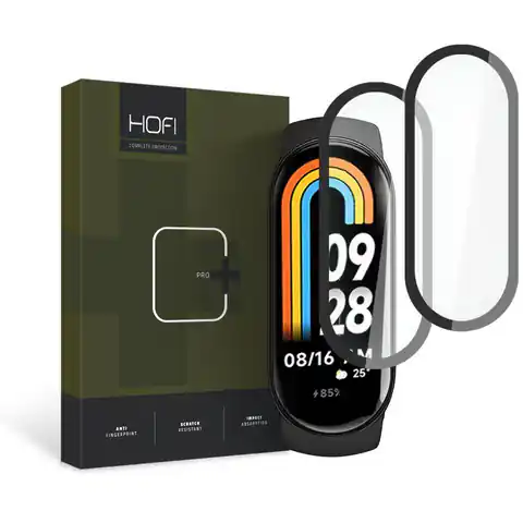 ⁨Szkło Hybrydowe XIAOMI MI BAND 8 / 8 NFC HOFI Hybrid Pro+ czarne⁩ w sklepie Wasserman.eu