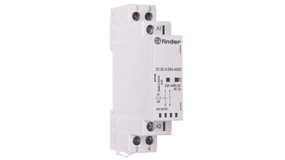 ⁨Modular contactor 1Z 1R 25A 24V AC/DC, Operation Indicator + LED, 17,5mm 22.32.0.024.4520⁩ at Wasserman.eu