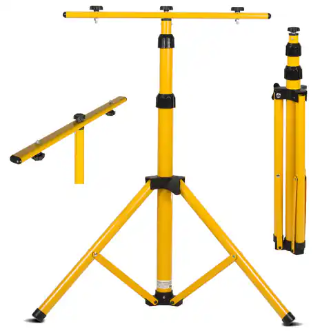 ⁨Maclean Tripod Stand, Working for 2 Floodlights, LED Yellow, Yellow Color, Made of Steel, Max. height 1,5m, MCE583⁩ at Wasserman.eu