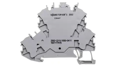 ⁨Złączka 2-piętrowa 2,5mm2 diodowa szara TOPJOBS 2002-2211/1000-411⁩ w sklepie Wasserman.eu