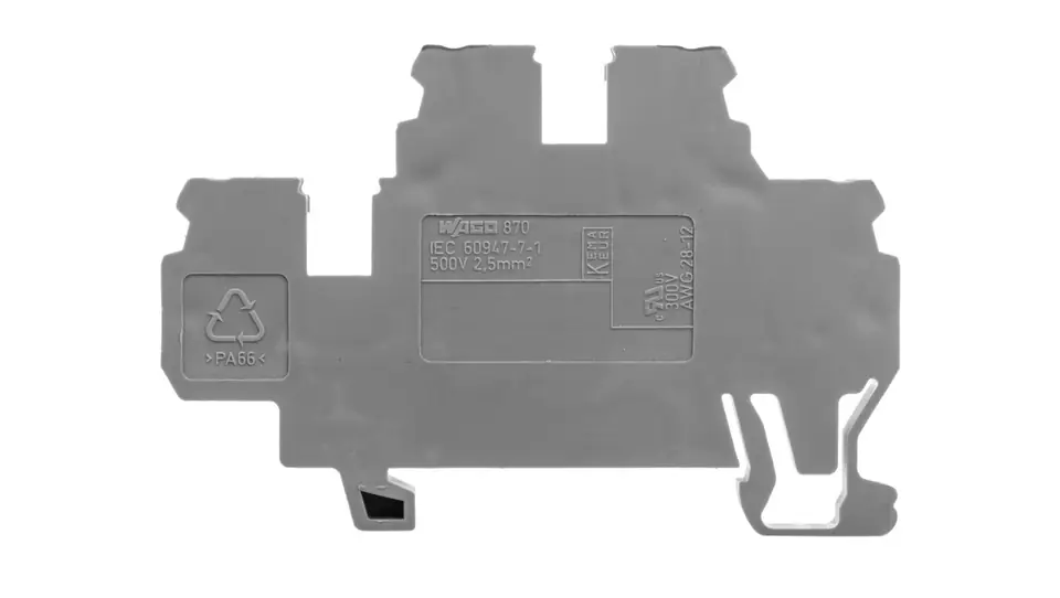 ⁨Two-floor connector L / N 2,5mm grey 870-503⁩ at Wasserman.eu