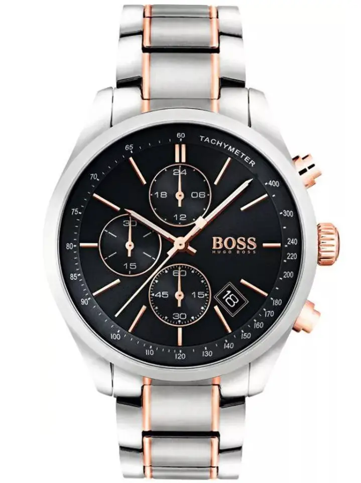 ⁨ZEGAREK MĘSKI HUGO BOSS 1513473 - GRAND PRIX (zh022b) + BOX⁩ w sklepie Wasserman.eu